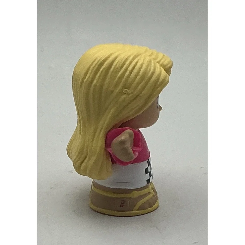 Mattel Fisher Price 2022 Little People Blonde Barbie Race Car Driver HCF59